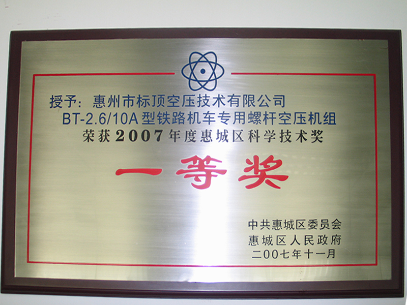 awarded with the first prize in Huizhou science and technology awards